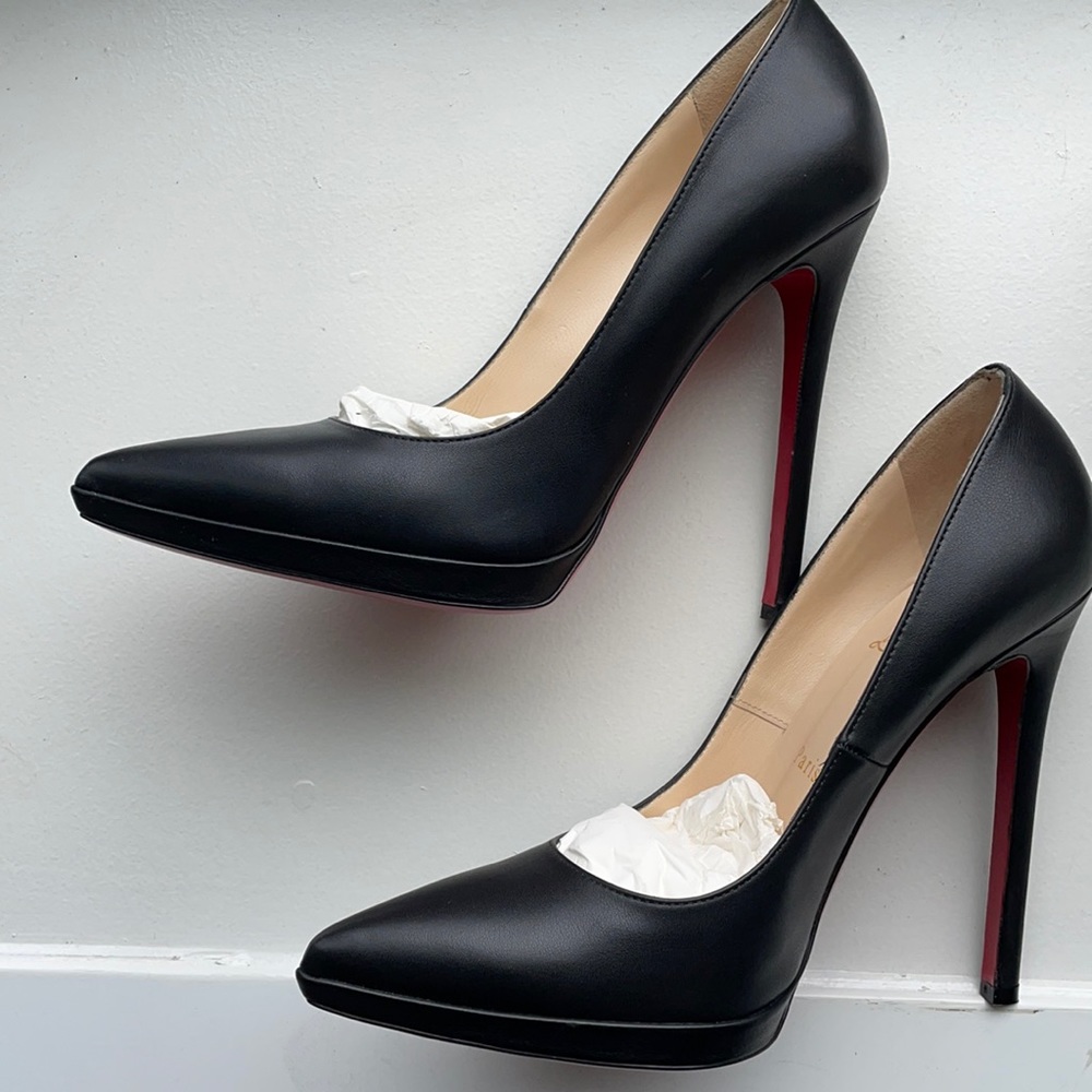 Louboutin Pigalle Plato 120 black leather …